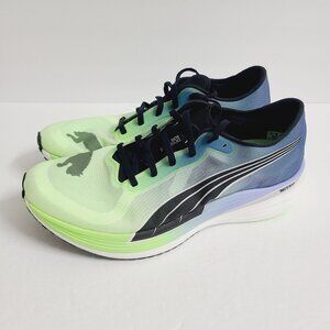 NEW Puma Deviate Nitro Elite 2 Running Shoes 377786-01 Size 11.5 Green Blue